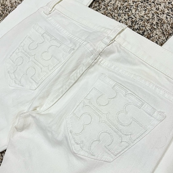 Tory Burch White Bootcut Jeans Brand new, never worn,- Size 25 Inseam 34. NWOT - Picture 1 of 7